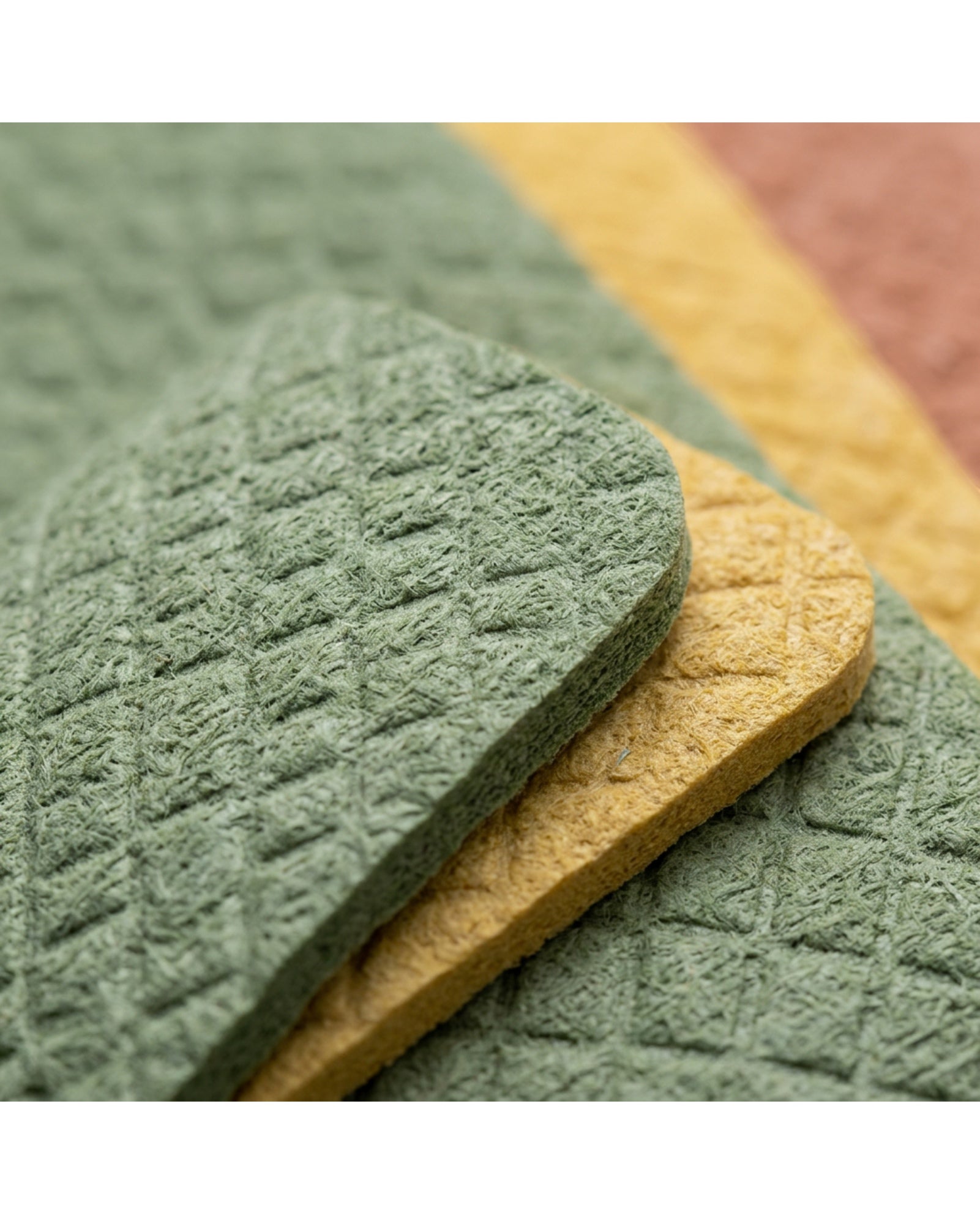 Ytkbd Diamond-Embossed Cellulose-Cotton Sponge Cloth Set of 5 Muted Colors - Detail view
